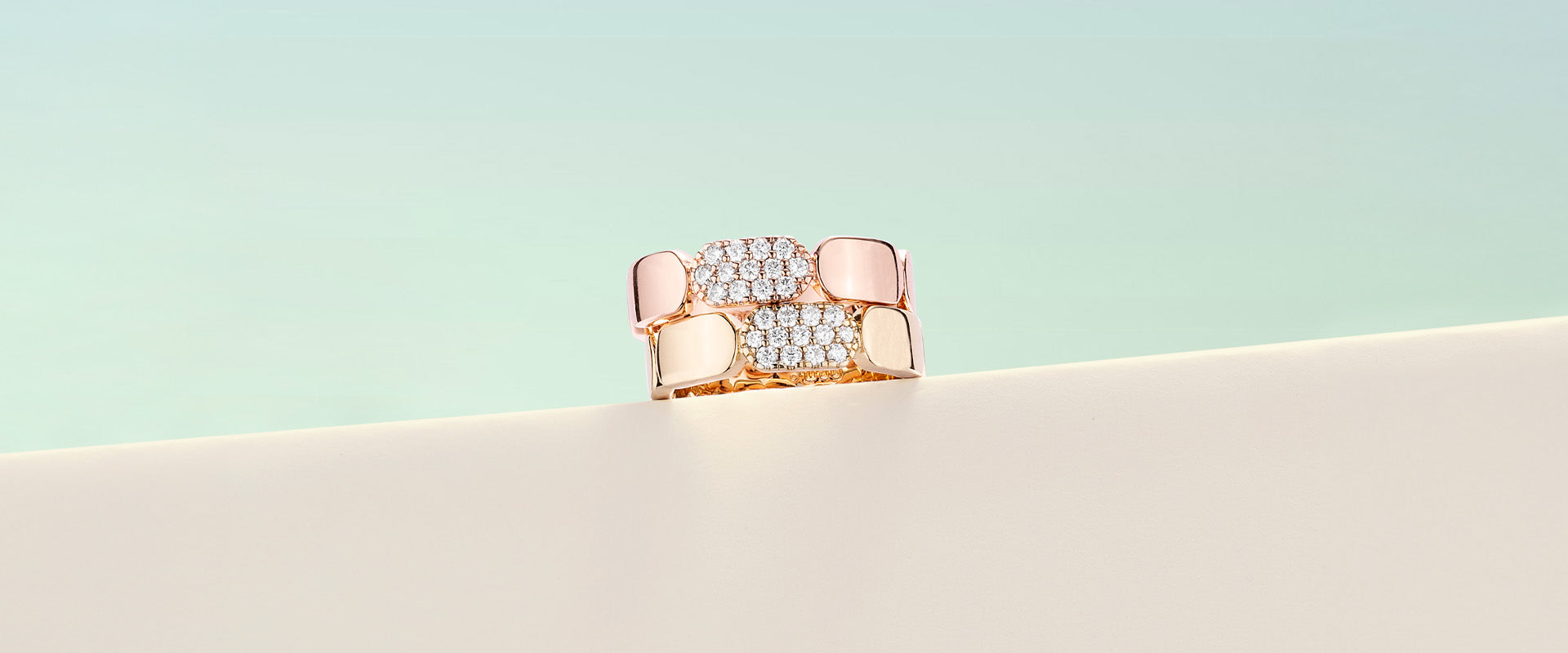 APM Monaco Yacht Club Pave Dainty Rings