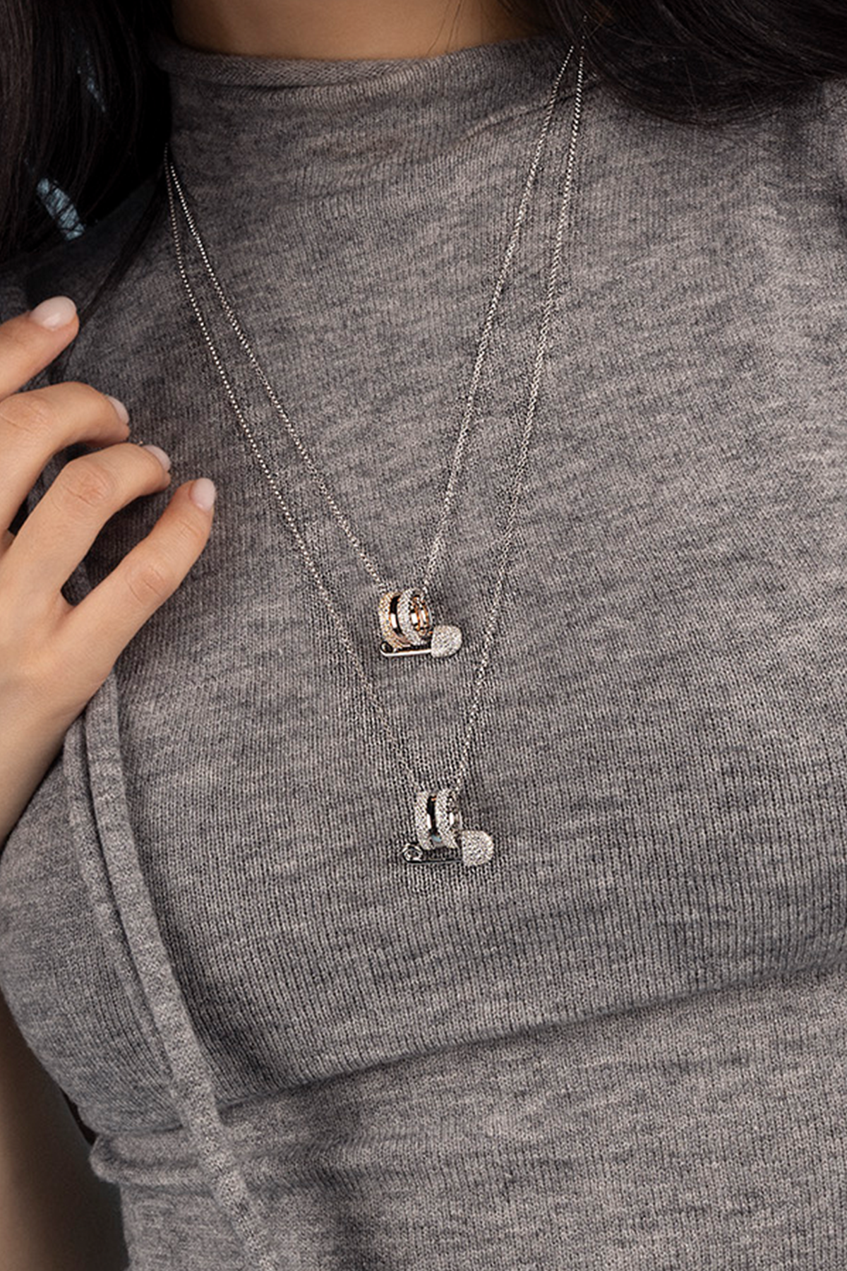 Safety Pin Adjustable Necklace