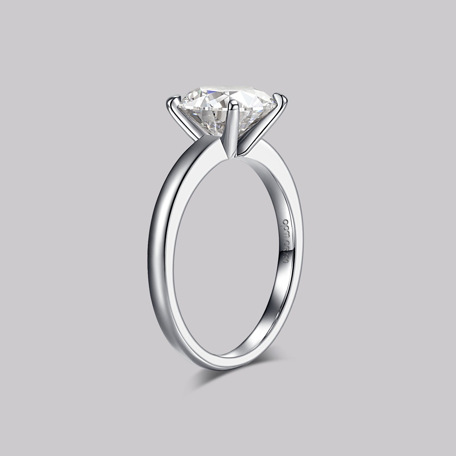 Solitaire Round Diamond Ring (2ct) - APM Monaco UK