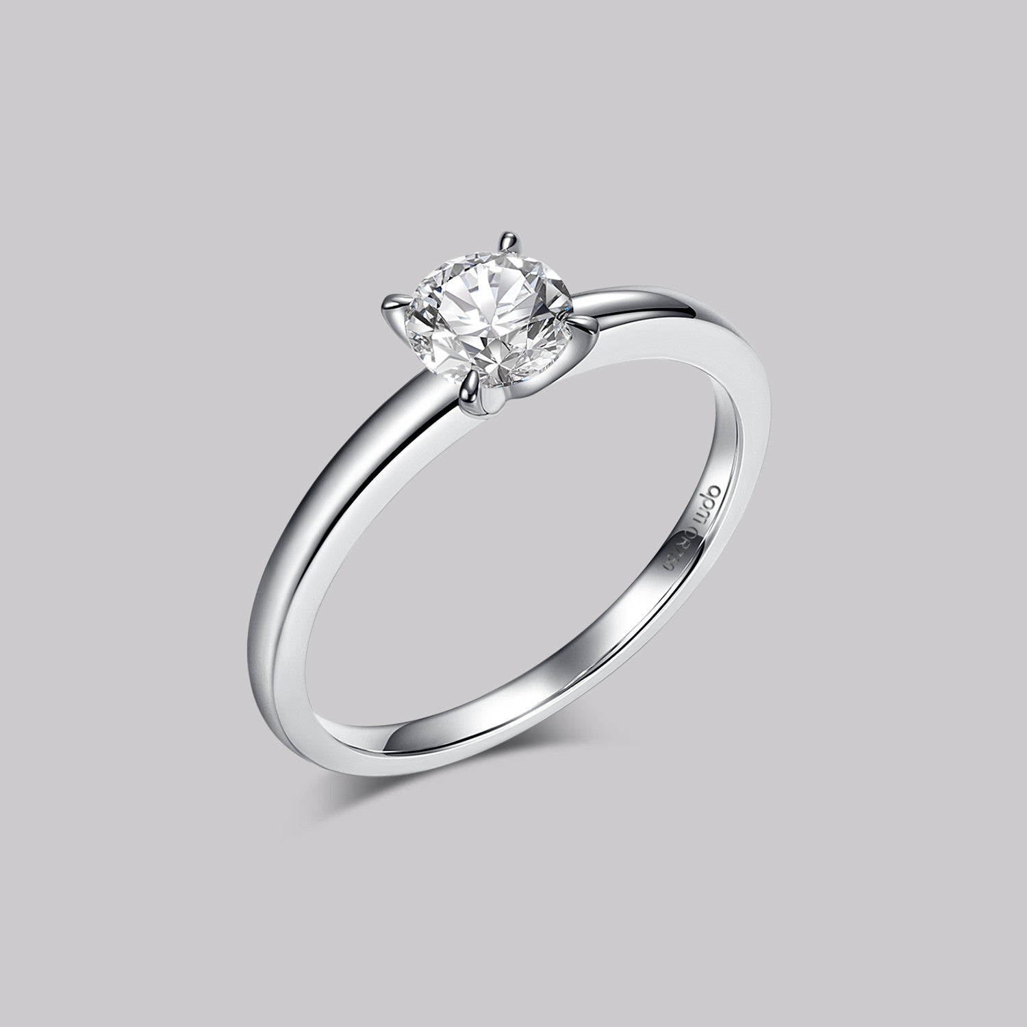 Solitaire Round Diamond Ring (0.50ct) - APM Monaco UK