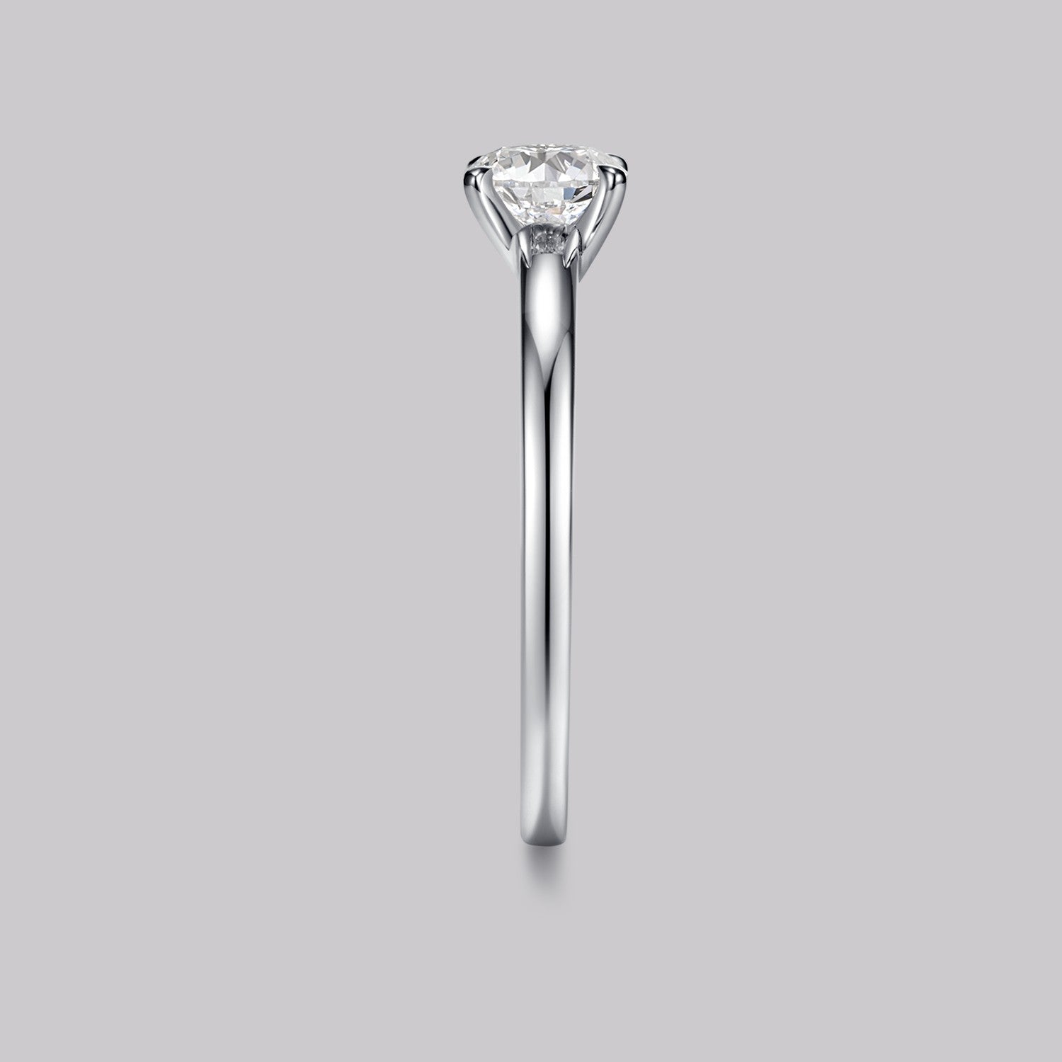 Solitaire Round Diamond Ring (0.50ct) - APM Monaco UK