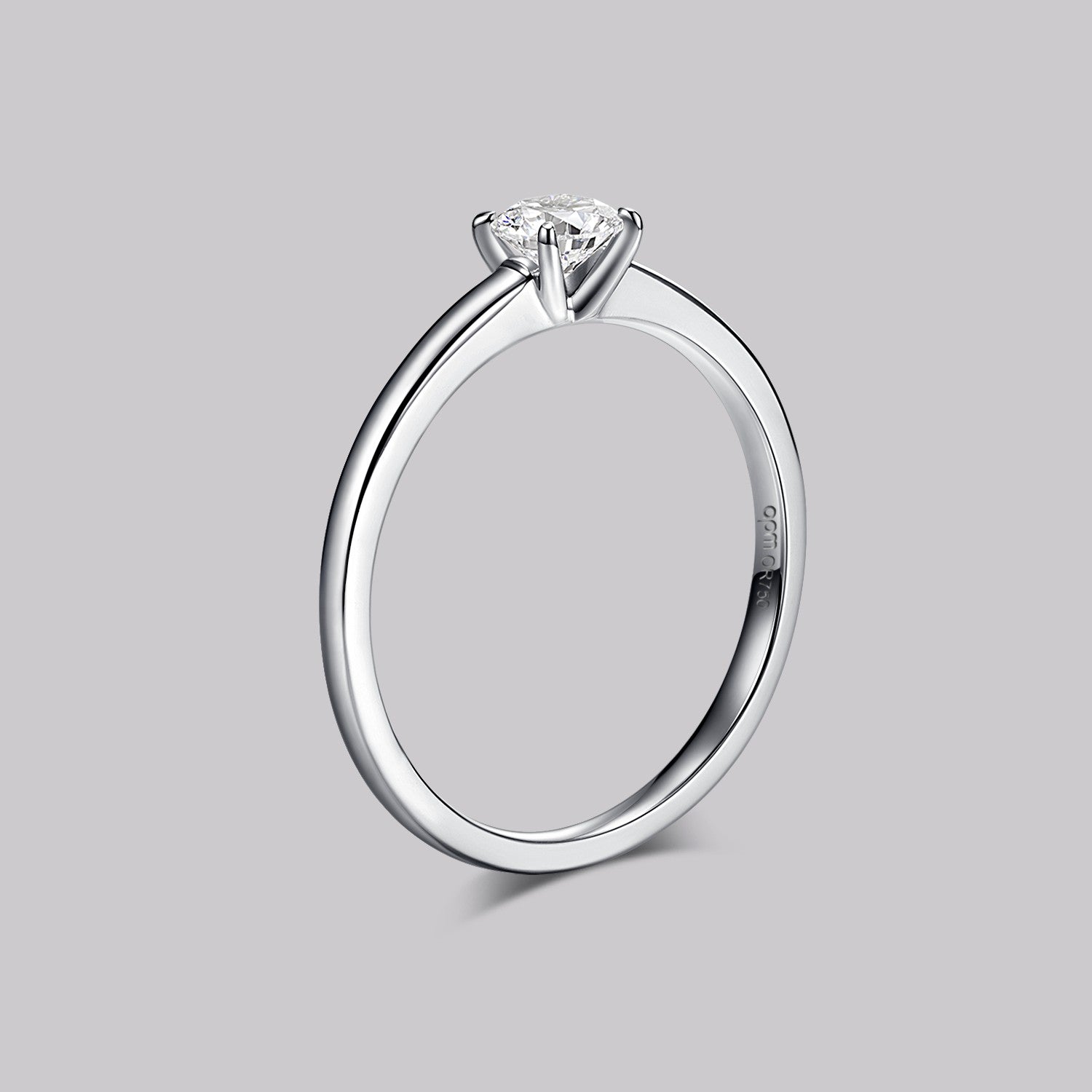 Solitaire Round Diamond Ring (0.25ct) - APM Monaco UK