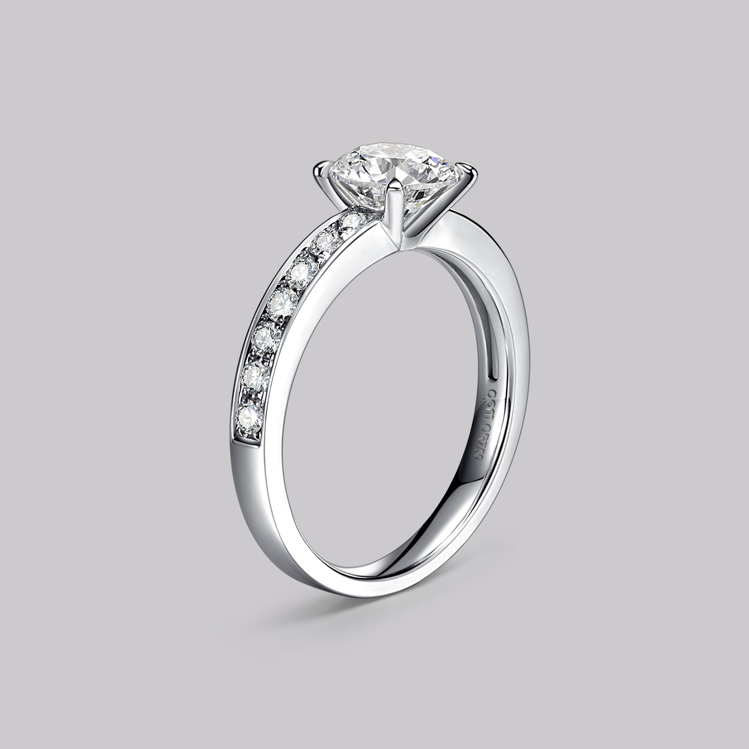 Pavé Round Diamond Ring (1.32ct) - APM Monaco UK