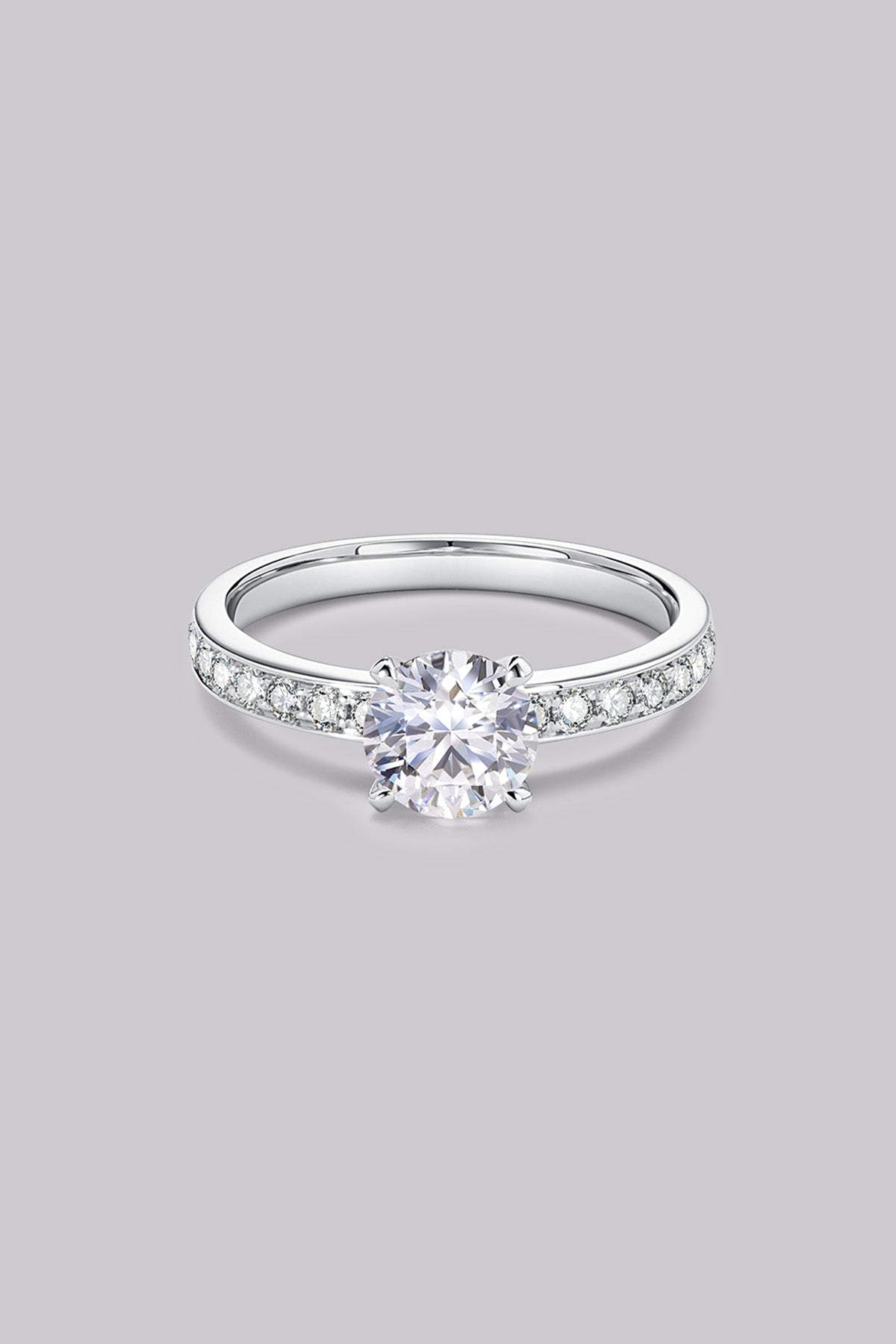 Pavé Round Diamond Ring (1.32ct)