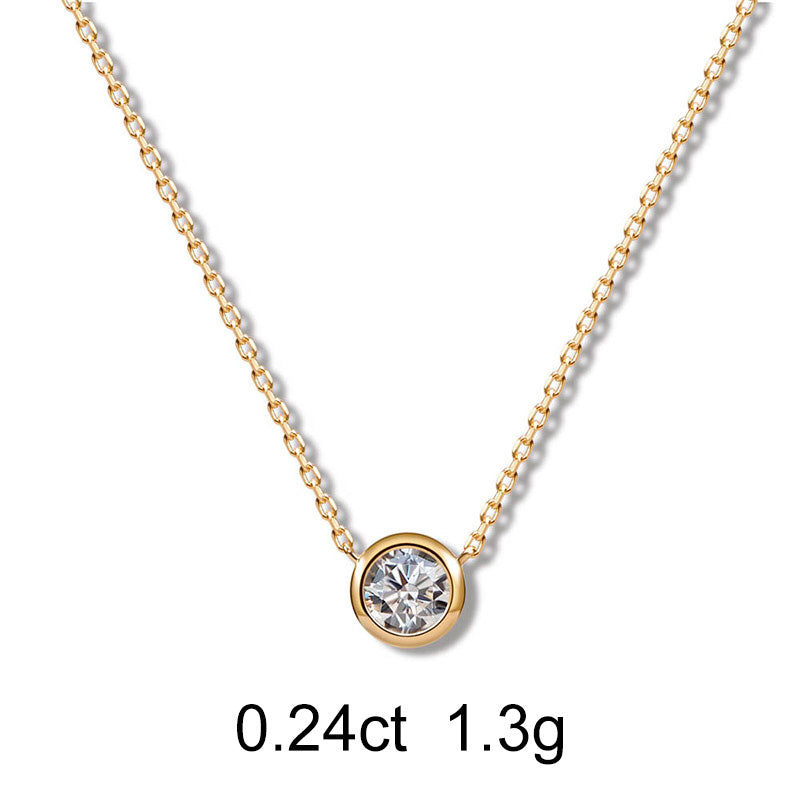 Round Diamond Necklace (0.24ct) - APM Monaco UK