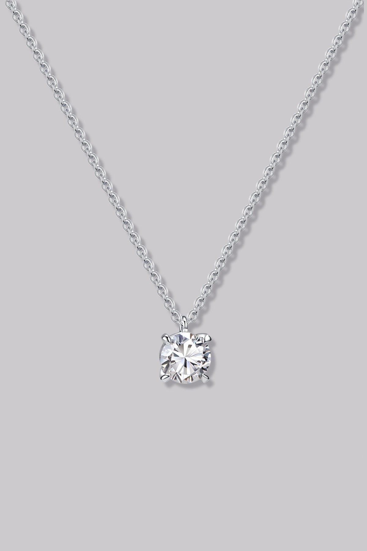 Solitaire Round Diamond Necklace (0.50ct)