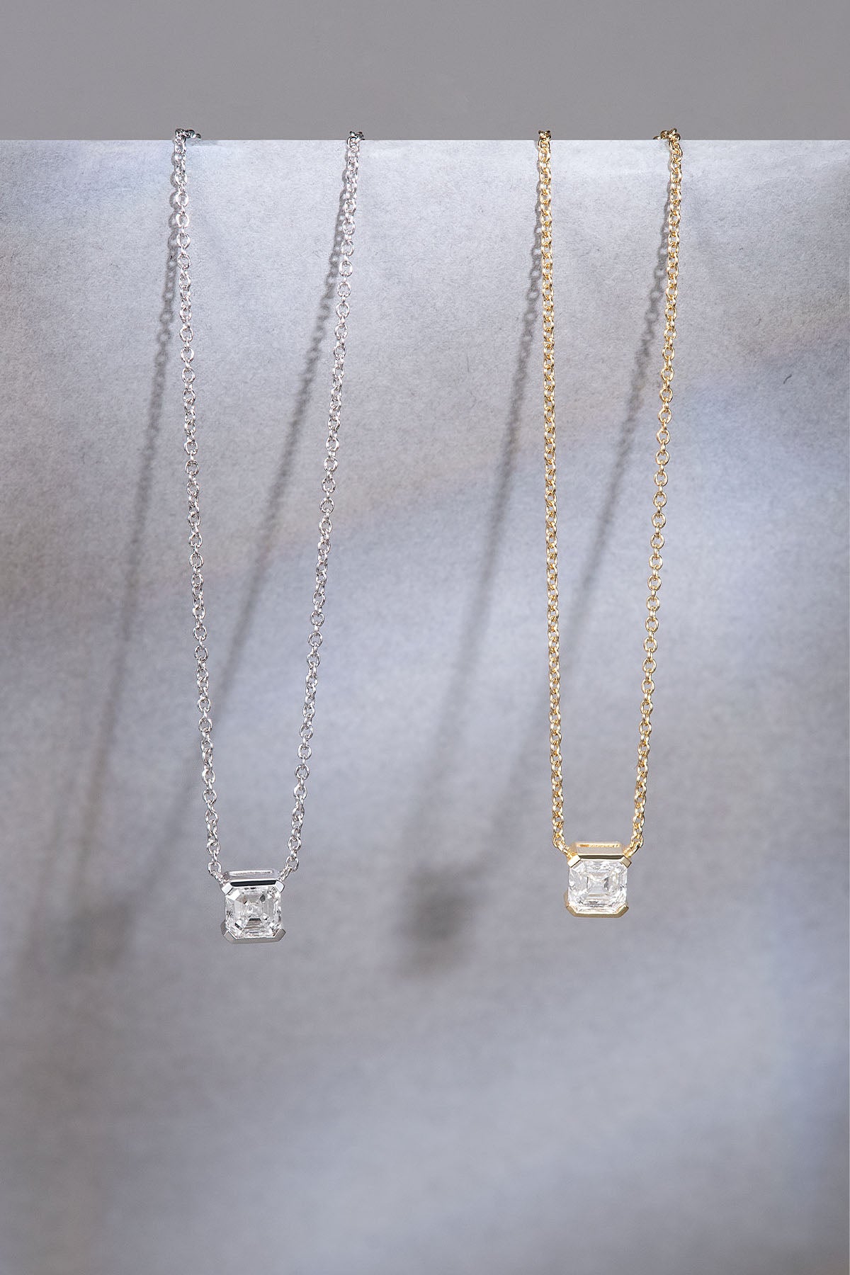 Asscher Diamond Necklace (0.35ct) - APM Monaco UK