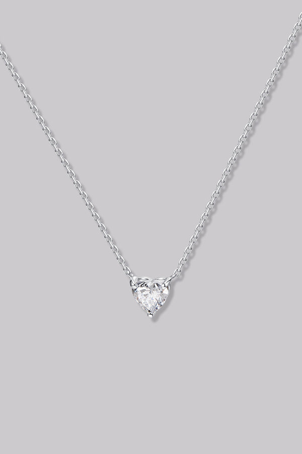 Solitaire Heart Diamond Necklace (0.34ct)