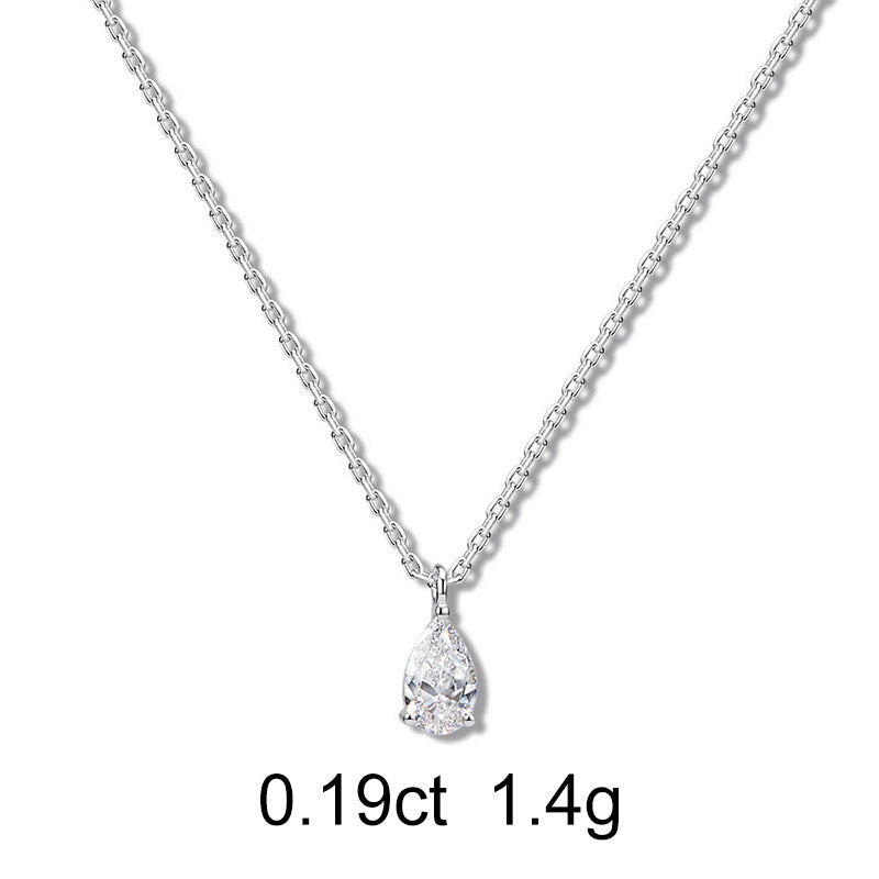 梨形单颗钻石项链（0.19克拉）