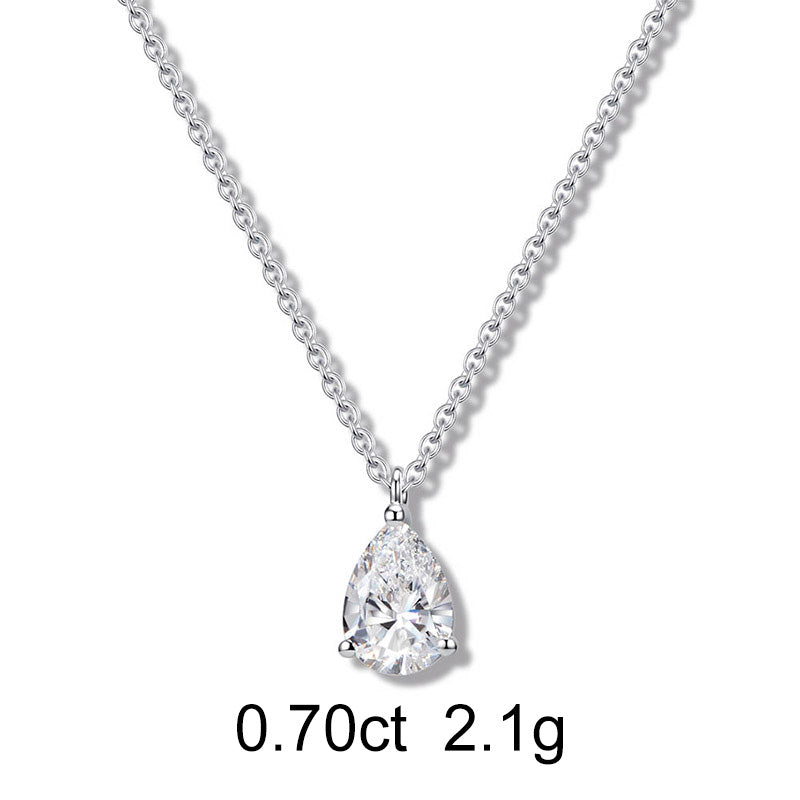 Solitaire Pear Diamond Necklace (0.70ct) - APM Monaco UK