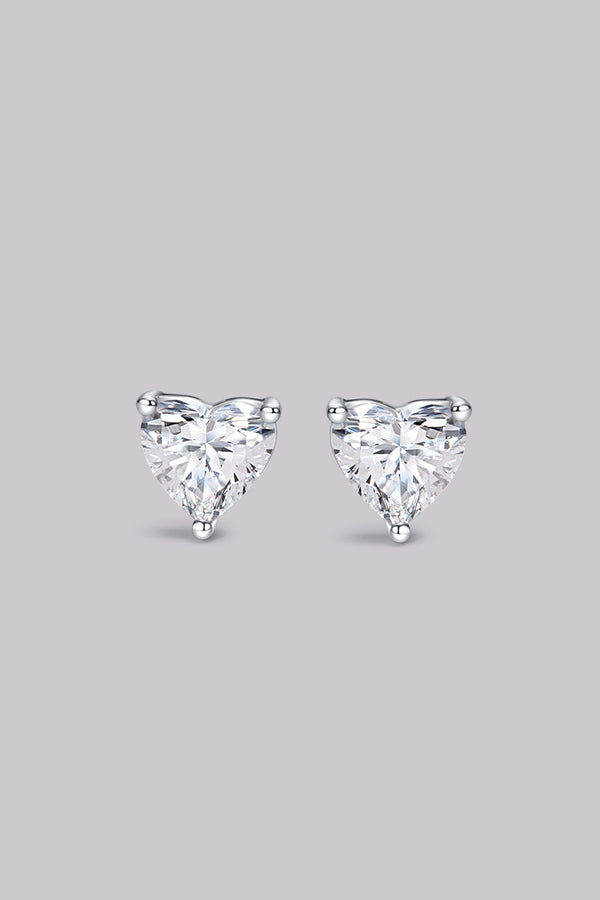 Heart Diamond Stud Earrings (0.68ct)