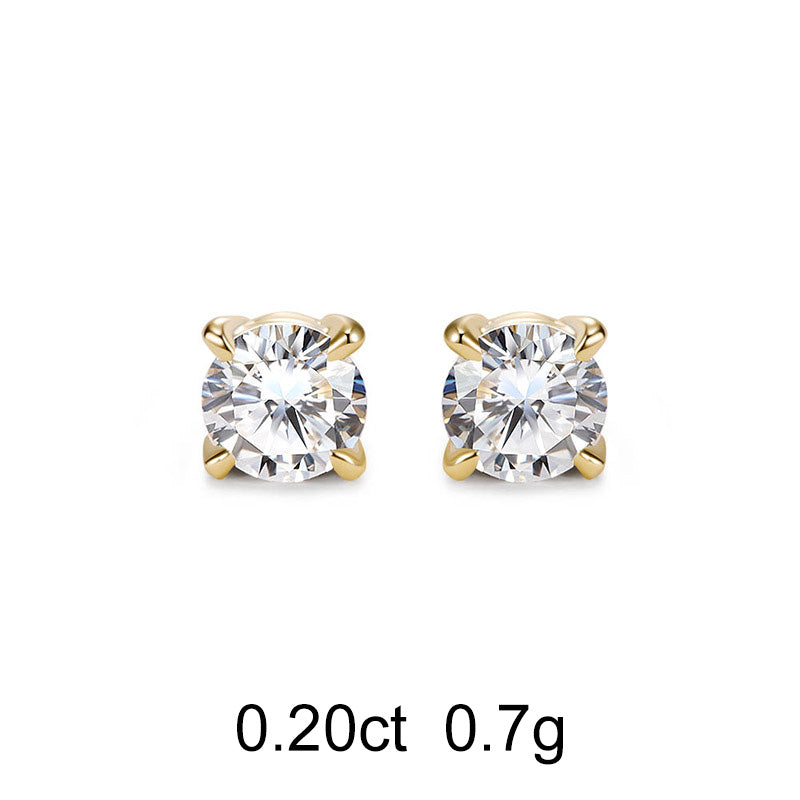 Round Diamond Stud Earrings (0.20ct) - APM Monaco UK