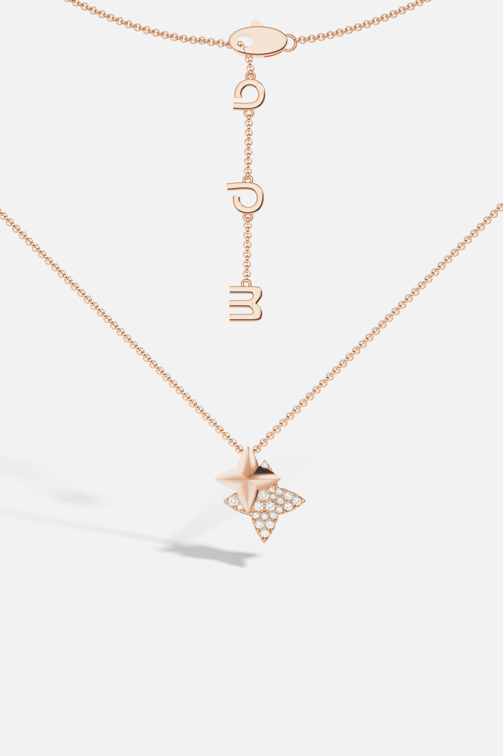 Météorites Rose Gold Adjustable Necklace