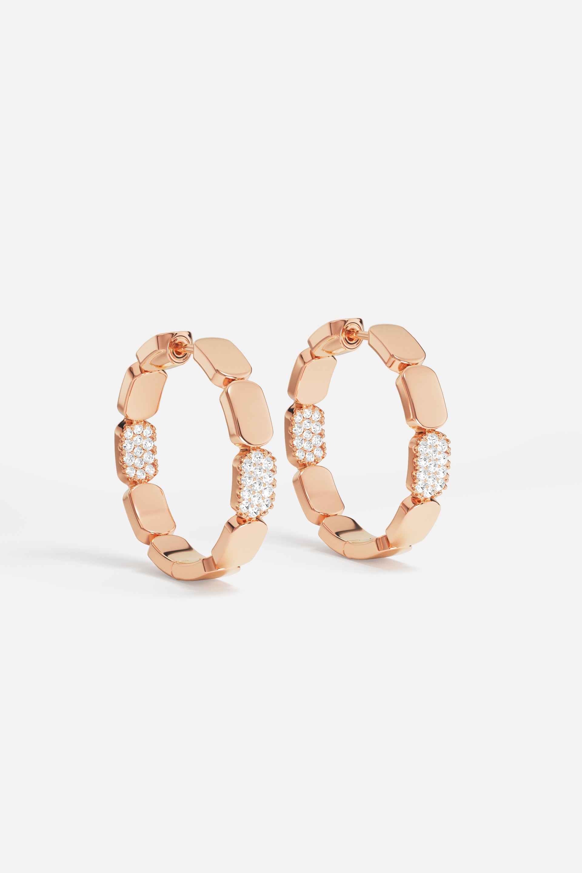 Dainty Rose Gold Hoop Earrings - Small