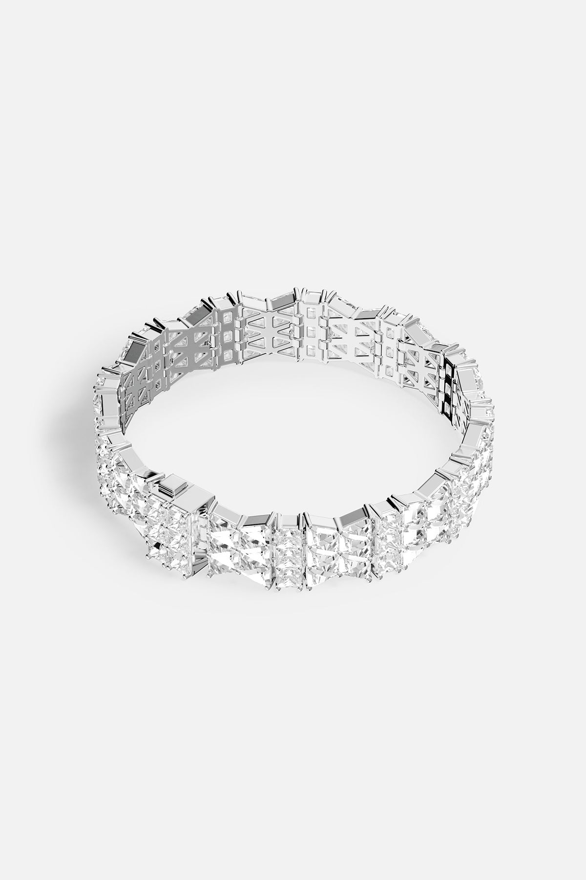 zirconia bracelet with geometric shape on a white background