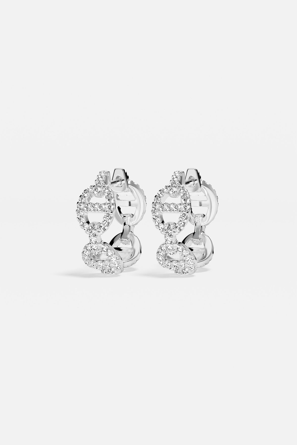 Maille Marine earrings paved with stones