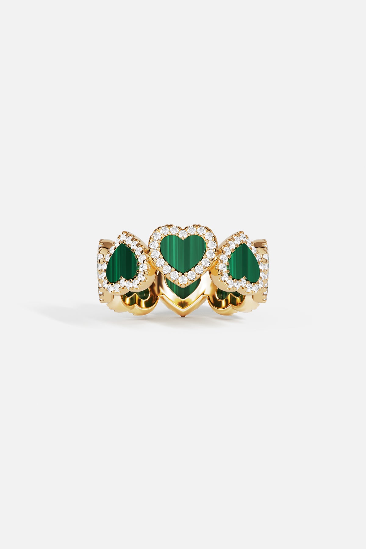 Malachite Heart Ring