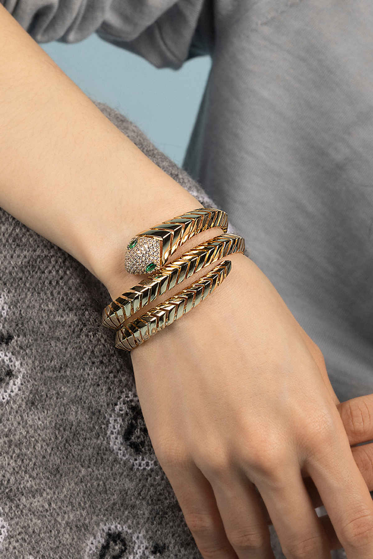 Kaa Double Wrap-Around Bangle