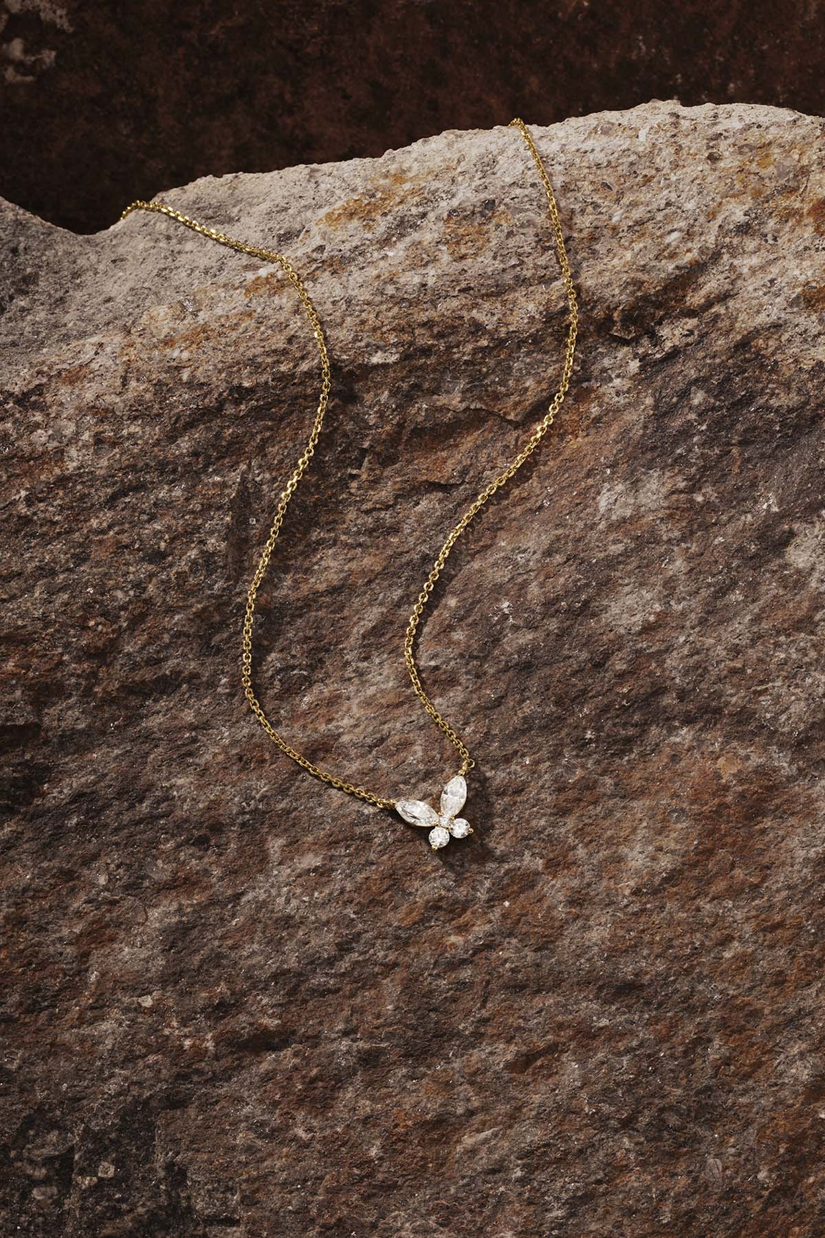 APM Monaco Butterfly Necklace in Yellow Gold