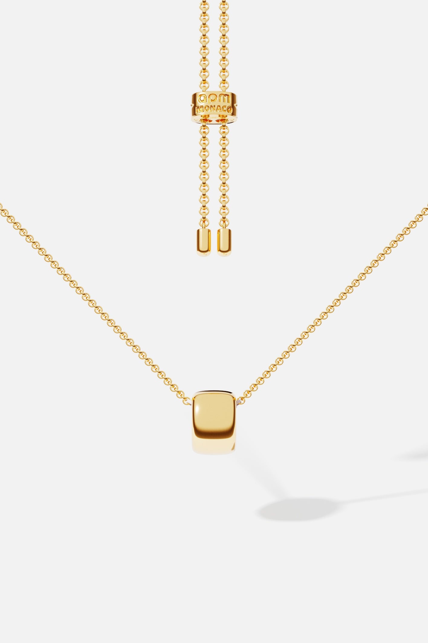 Chunky Gold Pendant Adjustable Necklace