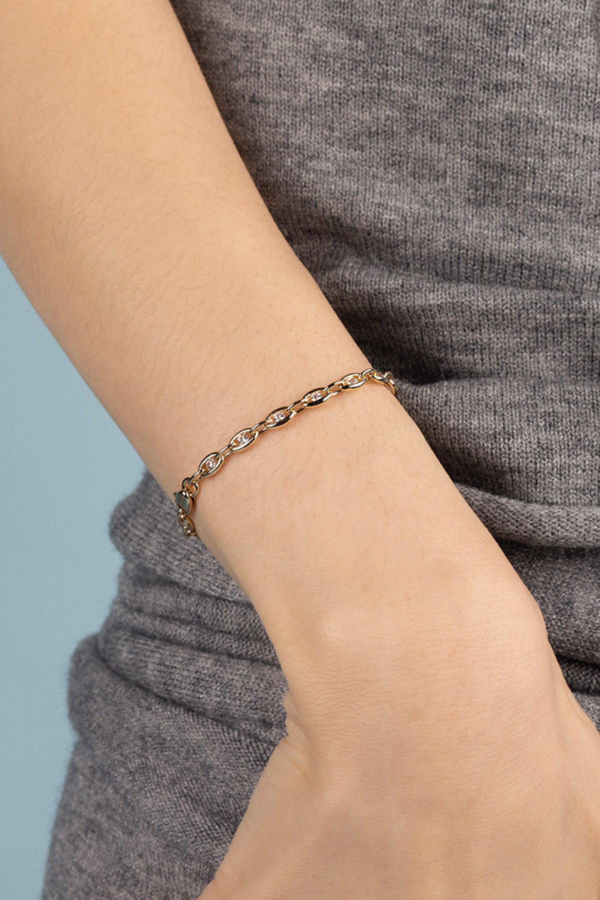 Pavé Chain Adjustable Bracelet