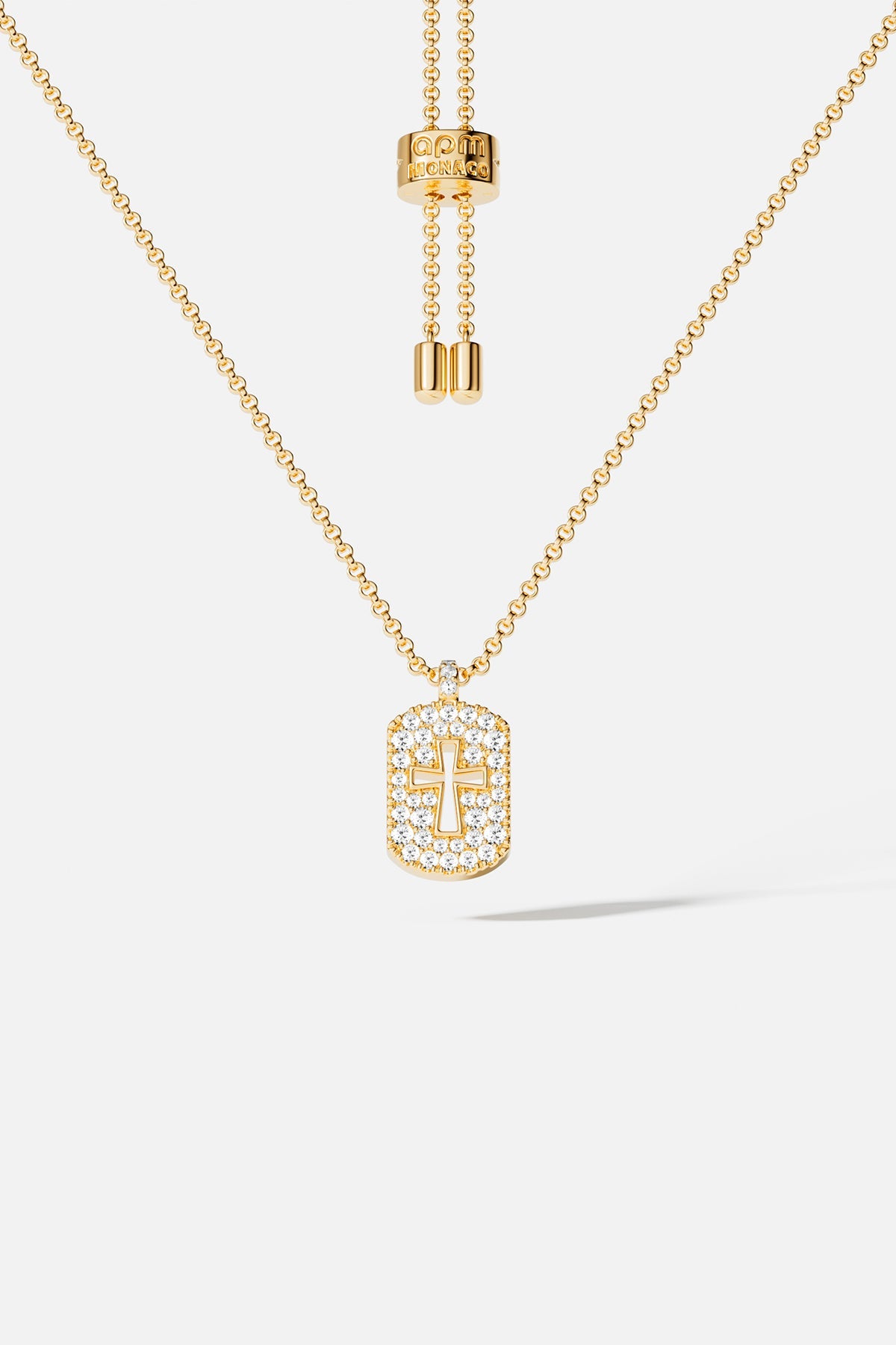 Pavé Cross Adjustable Necklace