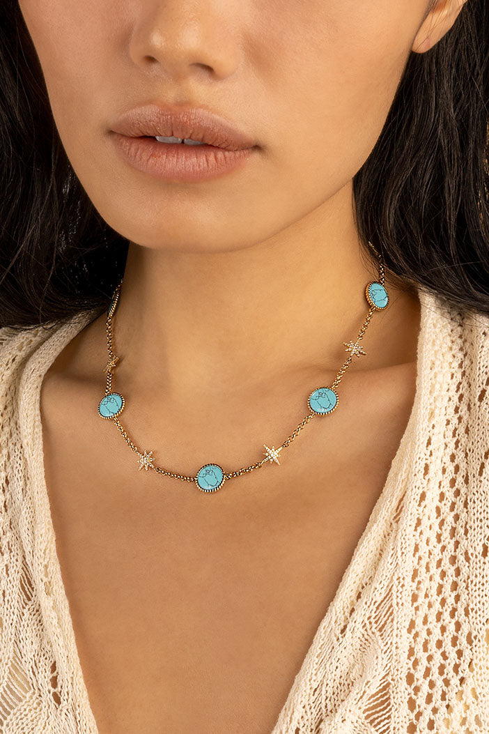 APM Monaco Lagoon Météorites Choker in yellow gold