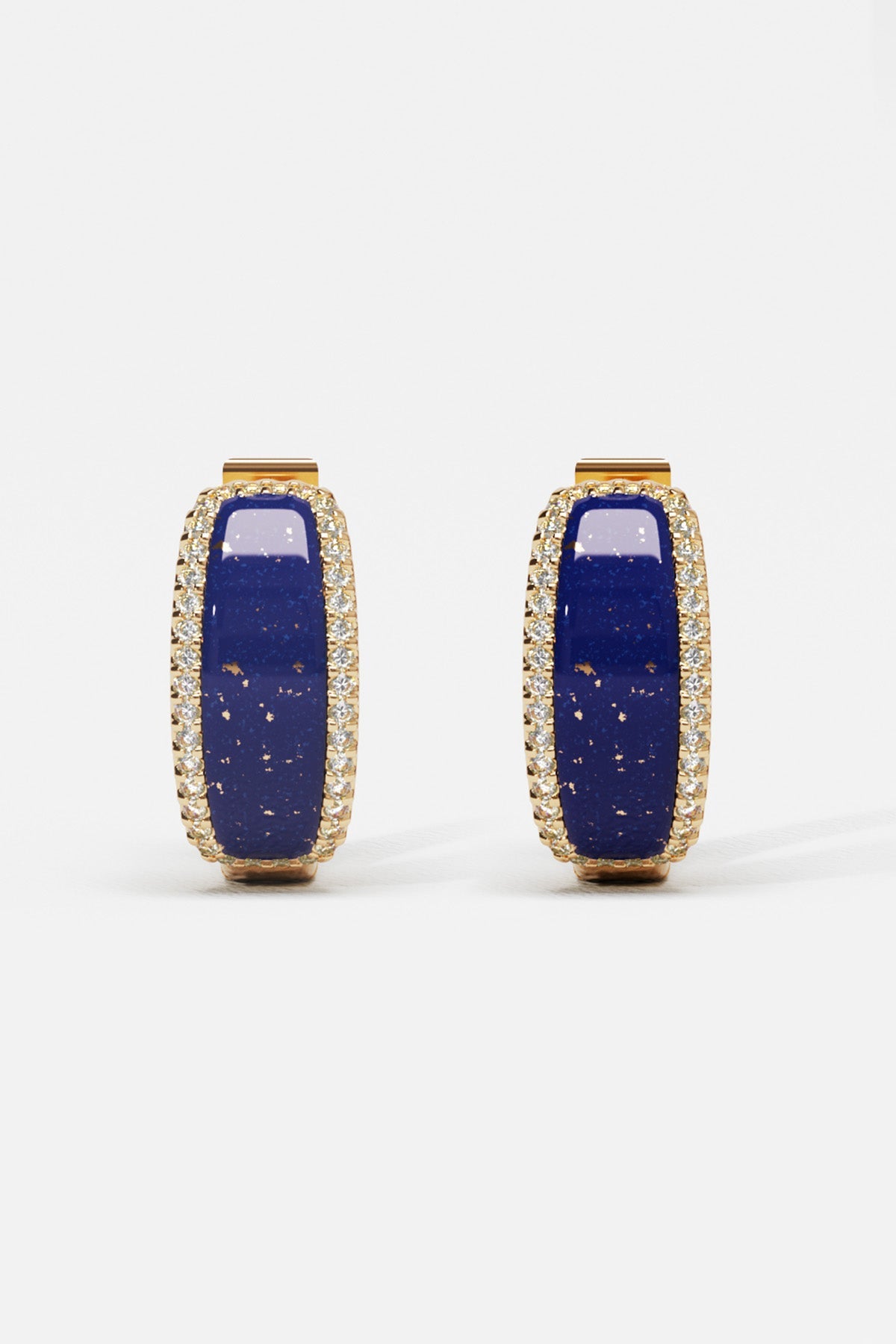 Lapis Lazuli Hoop Earrings - APM Monaco UK