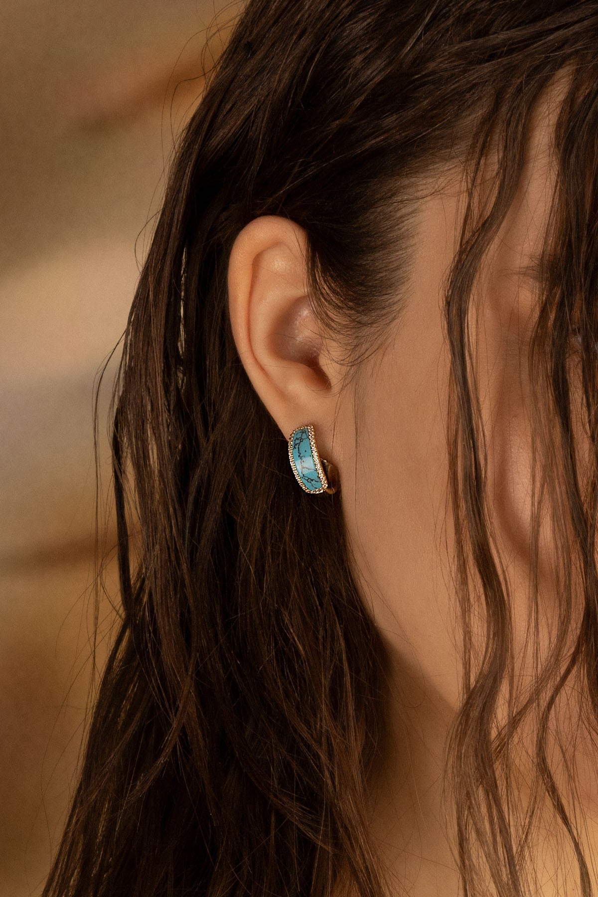 APM Monaco Lagoon Hoop Earrings in Yellow Gold