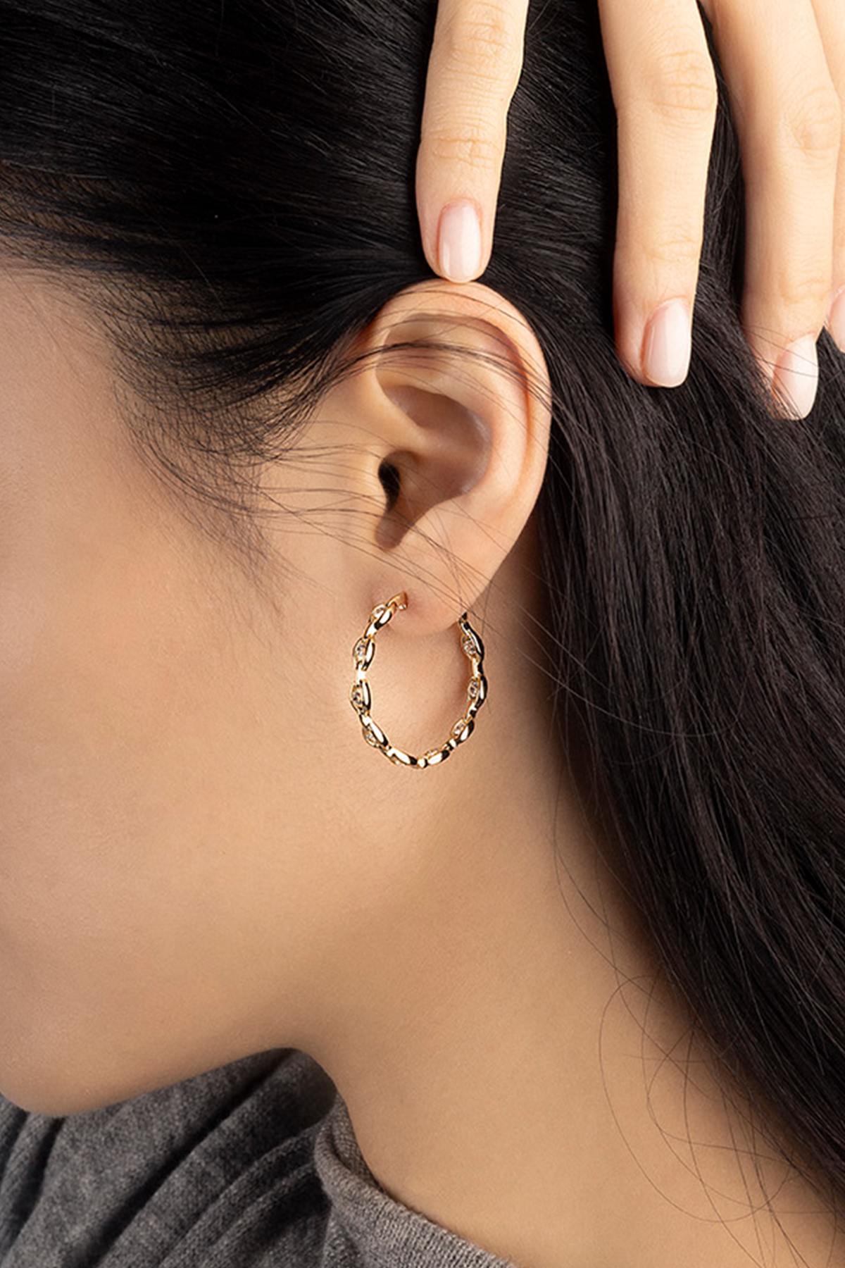 Pavé Chain Earrings