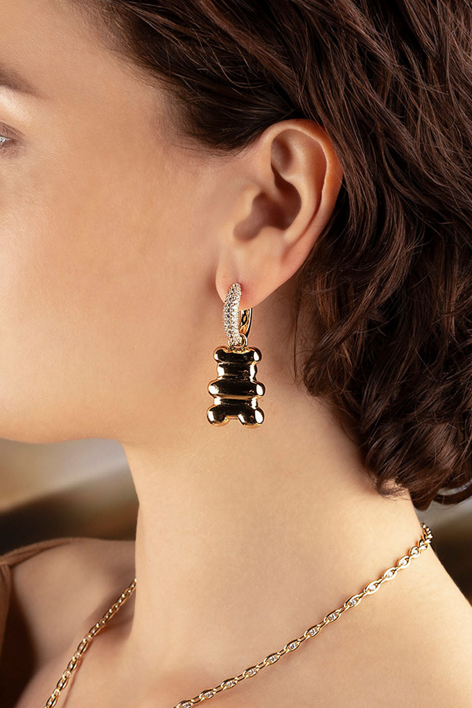 APM Monaco XL Loulou Yummy Hoop Earrings in Yellow Gold