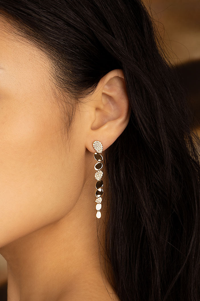 APM Monaco Galet Drop Earrings in Yellow Gold
