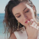 Asymmetric Marine Hoop Earrings