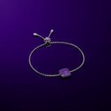 Purple Square Adjustable Bracelet