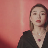 Red Disco Ball Adjustable Necklace
