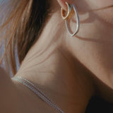 Long Pavé Oval Earrings