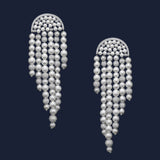 Statement Disco Drop Earrings with Pearls