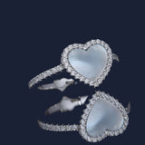White Nacre Heart Ring