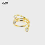 Multi-Hoop Ring with Pear