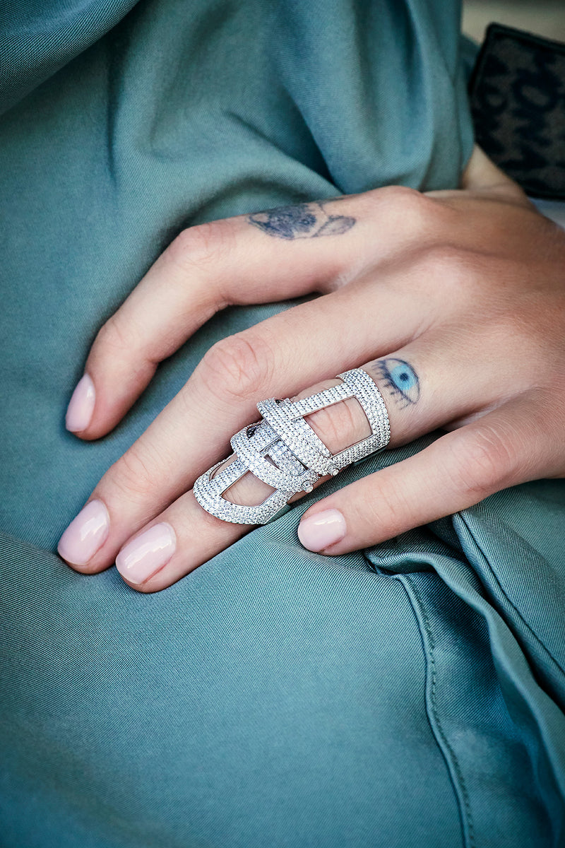 APM Monaco Statement Articulated Ring in Silver