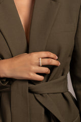 APM Monaco Up And Down Ring with Pearls in Silver