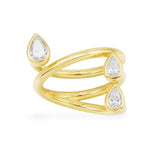 Multi-Hoop Ring with Pear