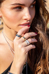 APM MONACO Chunky Blue Ring In Silver