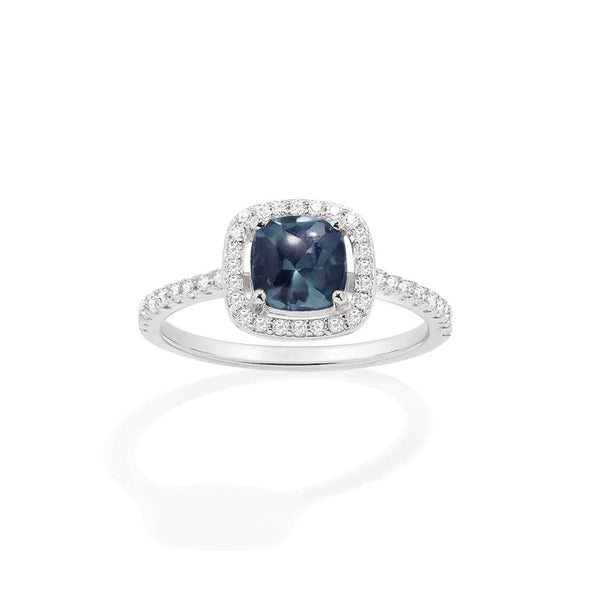 Dainty Blue Square Pav Ring APM Monaco APM Monaco UK