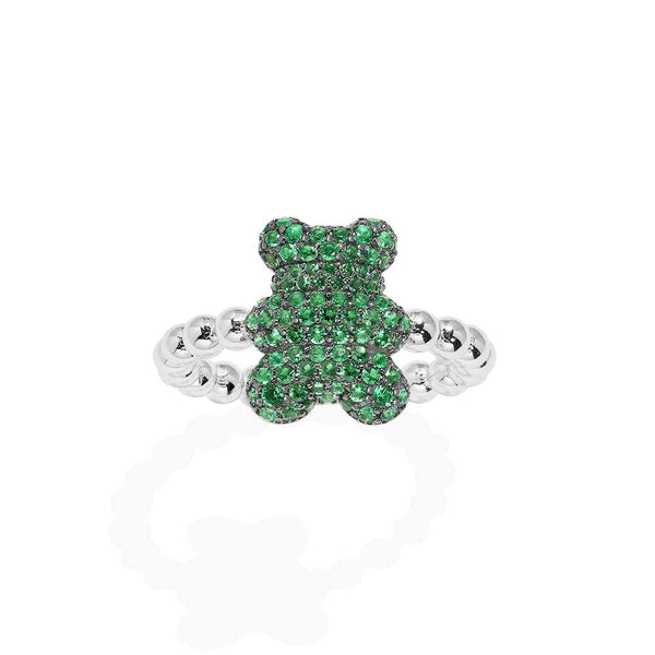 Baby Mint Yummy Bear Ring with Beads