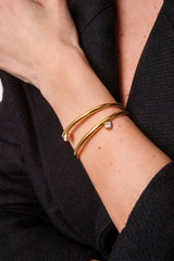 Cuff with Pear-Shaped Stones