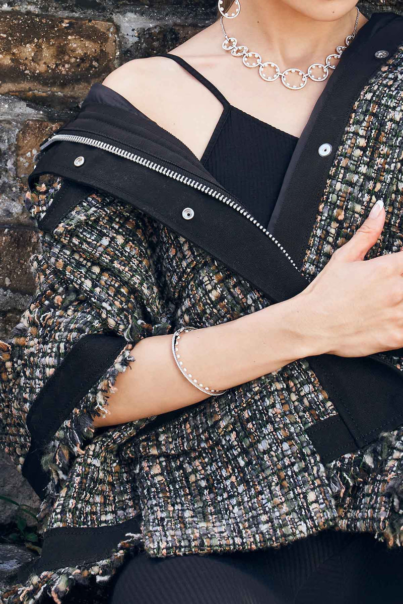 Pavé Bangle with Pearls