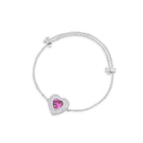 Fushia Heart Adjustable Bracelet