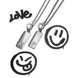 Alphabet Plate Necklace Silver