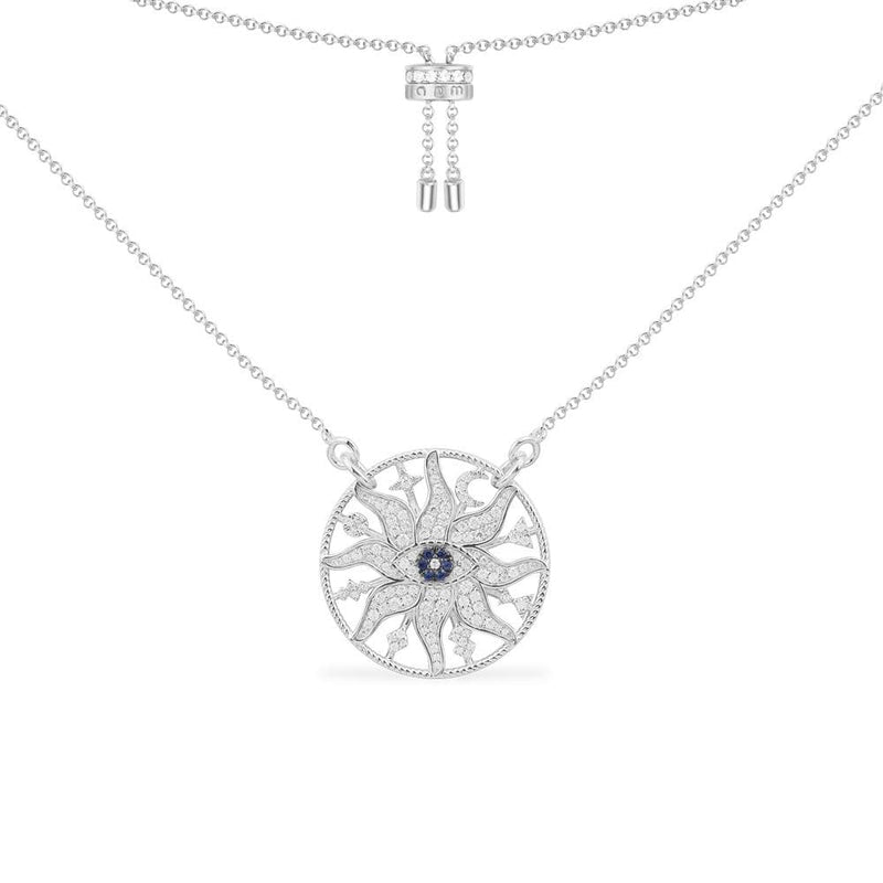 Lucky Eye And Symbols Adjustable Necklace